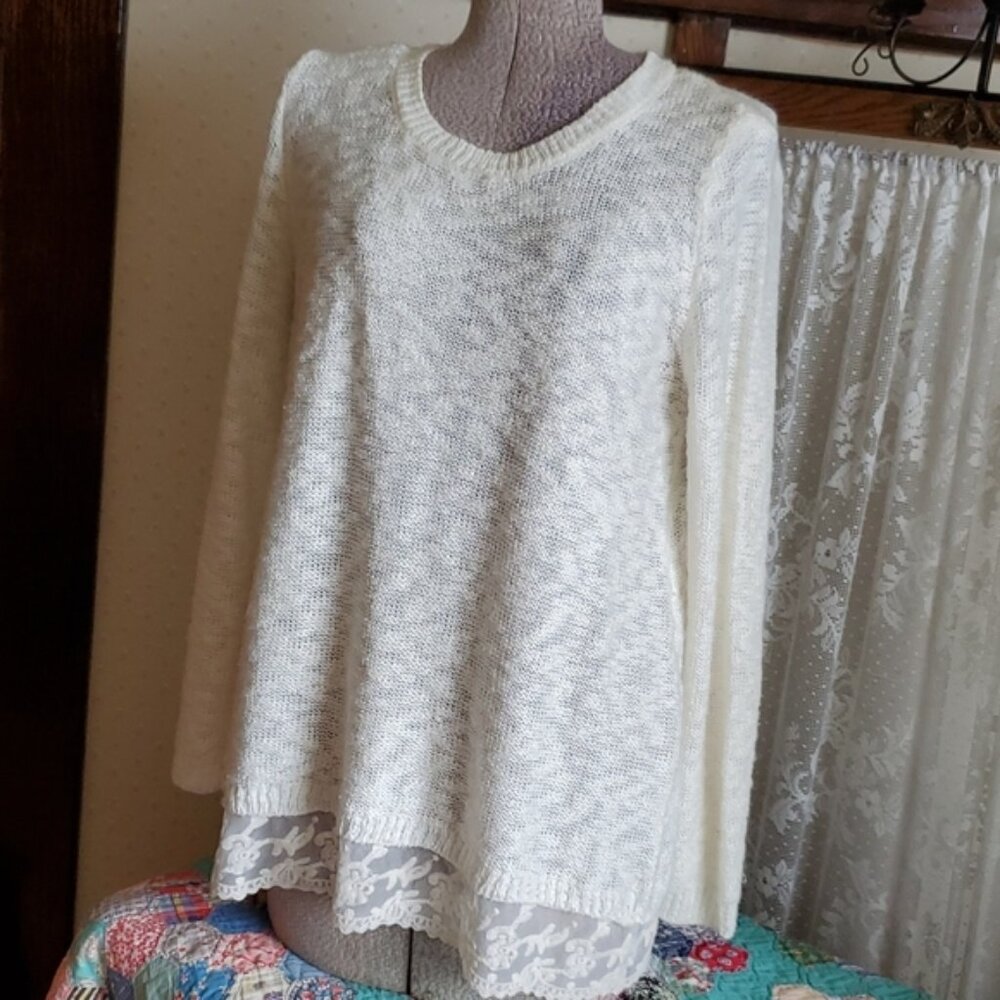 🌲🎿❤️🎁🌲⛷️⭐🎁⛷️Winter White Time And Tru Women's Stretch Knit Jeggings - Picture 4 of 16